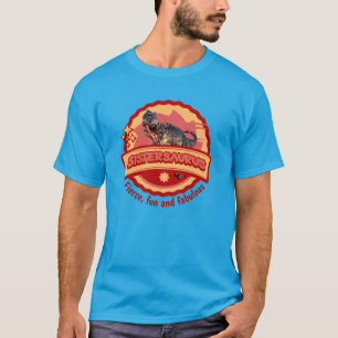 Cute Sistersaurus Dino Girl Sister Fun Design T-Shirt