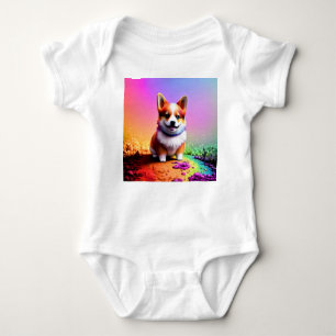 Cute Sitting Corgi Dog-336633 Baby Bodysuit