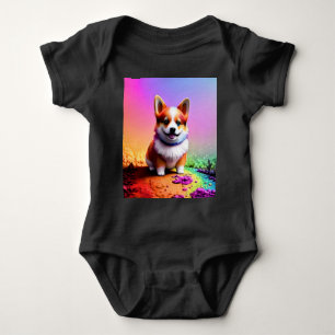Cute Sitting Corgi Dog-336633 Baby Bodysuit