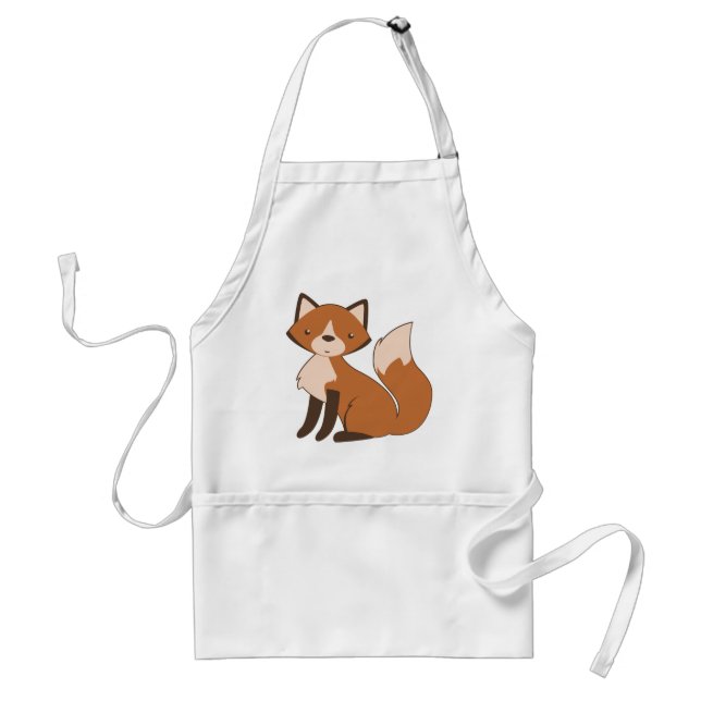 Cute Sitting Fox Standard Apron (Front)