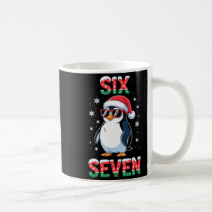 Cute Six Seven 67 Penguin Kids Christmas Holiday Coffee Mug