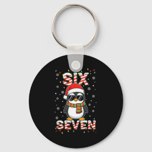 Cute Six Seven 67 Penguin Kids Christmas Holiday  Key Ring