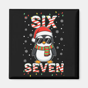 Cute Six Seven 67 Penguin Kids Christmas Holiday L Magnet