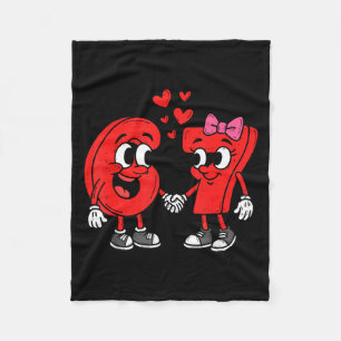 Cute Six Seven 6 7 Meme Valentines Day Girl Boy Te Fleece Blanket