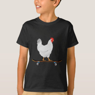 Cute Skateboarding Chicken Funny Skateboard Chicke T-Shirt