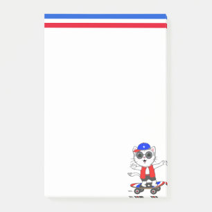 Cute Skater Cat Post-it Notes