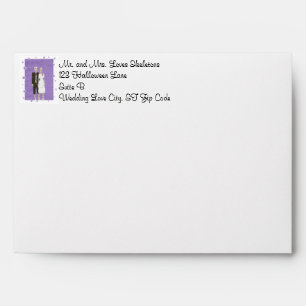 Cute Skeleton Couple Halloween Wedding Envelopes