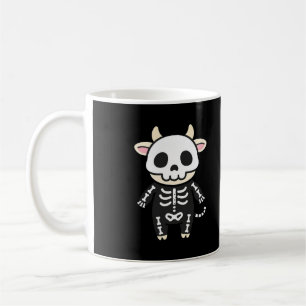 Cute Skeleton Cow Halloween Coffee Mug