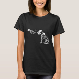 Cute Skeleton Hand Boop Dog Funny Halloween 1  T-Shirt