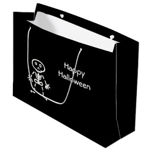 Cute skeleton large gift bag
