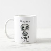 Cute Skeleton Personalized Halloween Mug