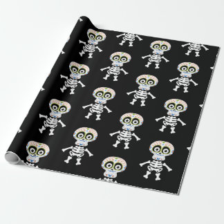 Cute skeleton printed Halloween  Wrapping Paper