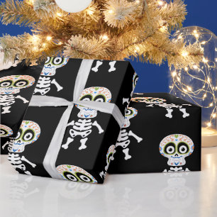 Cute skeleton printed Halloween  Wrapping Paper
