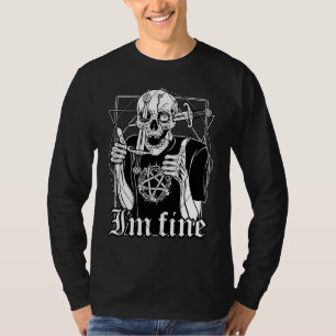 Cute Skeleton The Fool Tarot Card Men Women T-Shirt