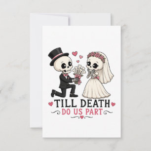 Cute Skeleton Wedding Proposal Thank You Card