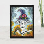 Cute Skeleton Witch Halloween, any occasion card<br><div class="desc">Great for Halloween or all year round.  You can customise this card by adding your own message in this card if you'd like.  This image is also available on other products in my Zazzle store.</div>