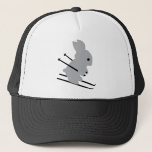 cute ski bunny snow skiing trucker hat