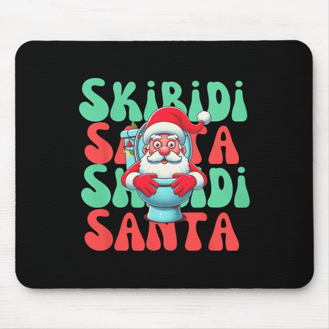 Cute Skibidi Toilet Santa Xmas Santa  Mouse Pad (Front)
