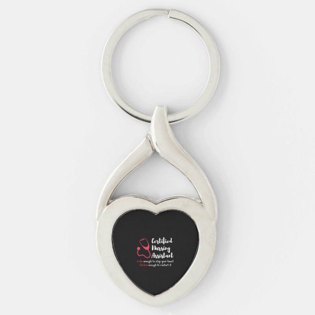 Cute Skilled CNA Certified Nursing Assistant Mama  Key Ring (Front)