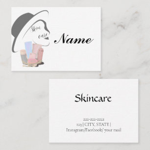 cute skincare business card