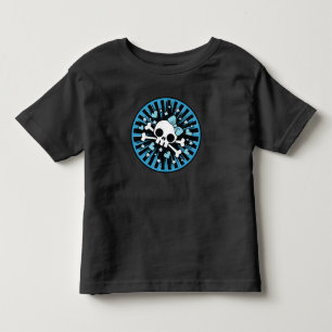 Cute Skull and Crossbones - Blue Toddler T-Shirt