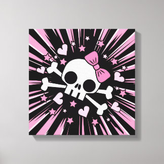 Cute Skull and Crossbones Canvas Print