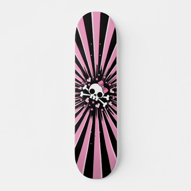 Cute Skull and Crossbones Skateboard (Front)