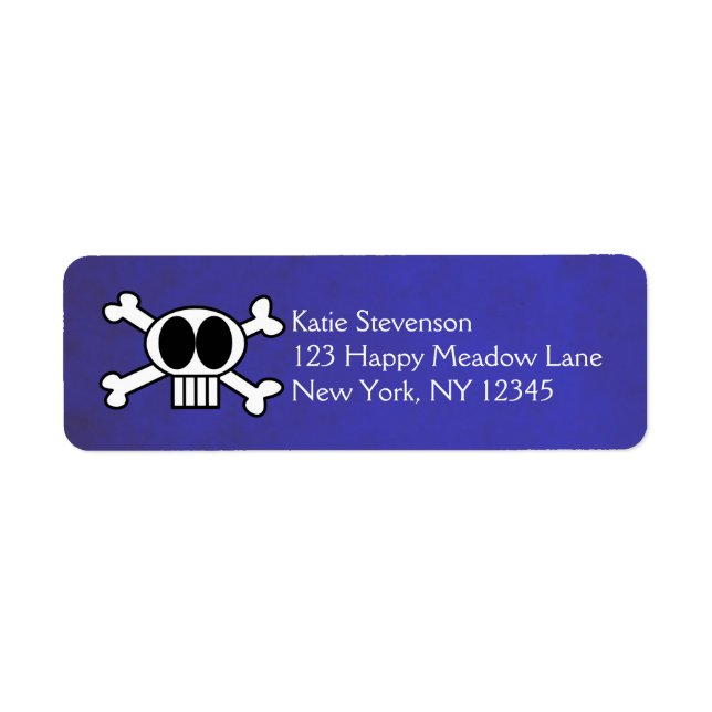 Cute Skull and Crossbones with Big Black Eyes (Front)