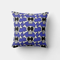 Cute Skull and Crossbones with Big Black Eyes