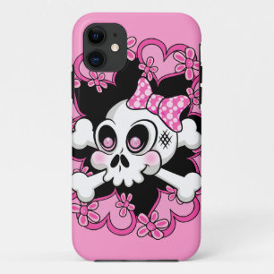 Cute Skull and Hearts Case-Mate iPhone Case