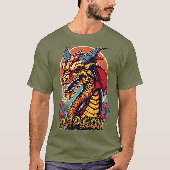 Cute Skull Dragon Mascot T-Shirt (Front)