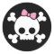 Cute Skull Girl Sticker