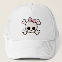 Cute Skull Girl Trucker Hat