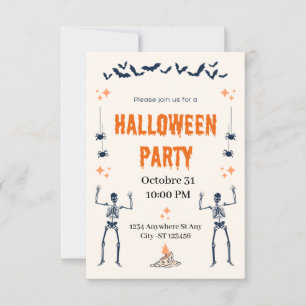 Cute skull Halloween party Invitation