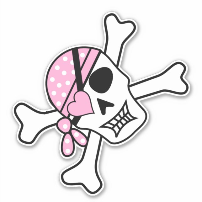 Cute Skull Pirate Illustration (Front)
