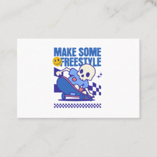 Cute Skull Skateboard Business Card