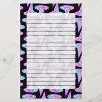 Cute Skull Witch Hat Purple Blue Drawing Pattern