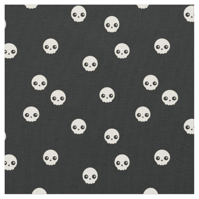 Cute Skulls Fabric (Close Up)