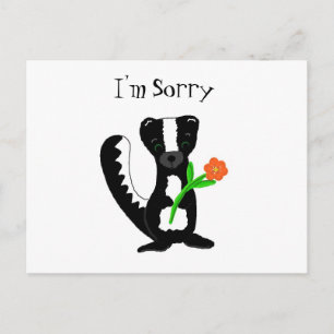 Cute Skunk - I'm Sorry Postcard