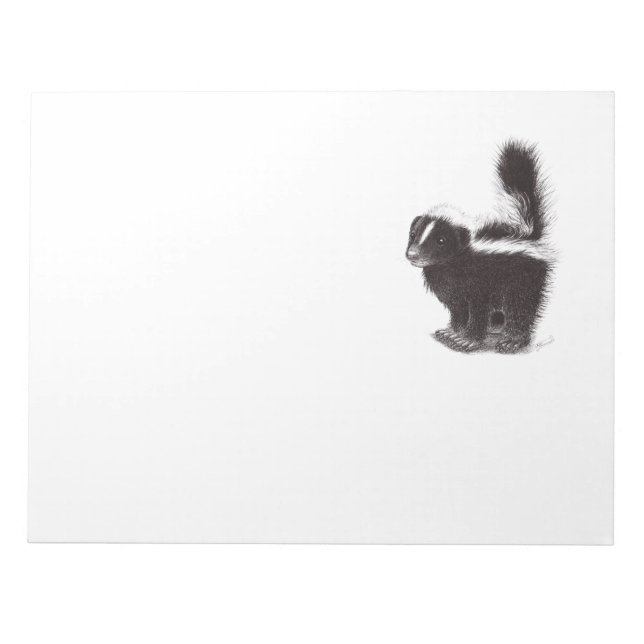 Cute Skunk Notepad (Front)