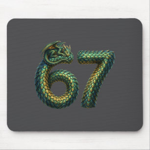 Cute Sleeng Dragon 67 Cool Six-seven Funny Six Sev Mouse Pad