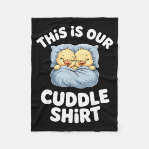 Cute Sleeng Ducks This Is Our Cuddle  Fleece Blanket