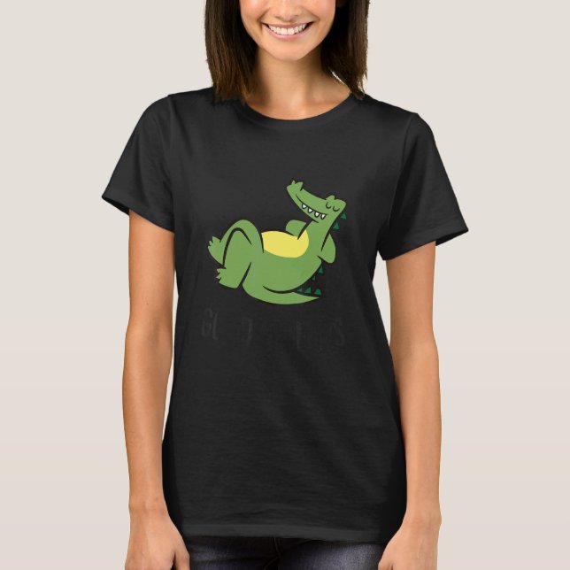 Cute Sleeping Alligator Good At Naps  Alligator T-Shirt (Front)