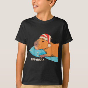 Cute Sleeping Capybara Napybara Pajamas Boys Girls T-Shirt