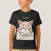 Cute Sleeping Cat I Need a Nap Kawaii Artwork