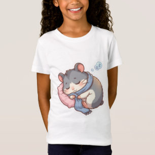 Cute Sleeping Chibi Hamster Pastel Kids T-Shirt