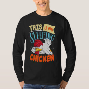 Cute Sleeping Chicken Graphic Women Men Kids Chick T-Shirt