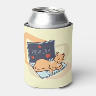 Cute sleeping computer cat can cooler