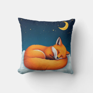 ☁️🦊 Cute Sleeping Fox Cloud Cosy Decor Gift ✨ Cushion