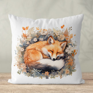 Cute Sleeping Fox Cushion